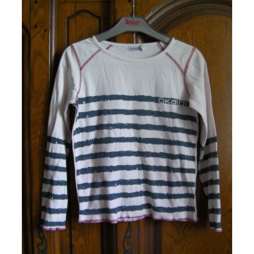 Tee-Shirt Rayé Okaidi - Taille 10 Ans