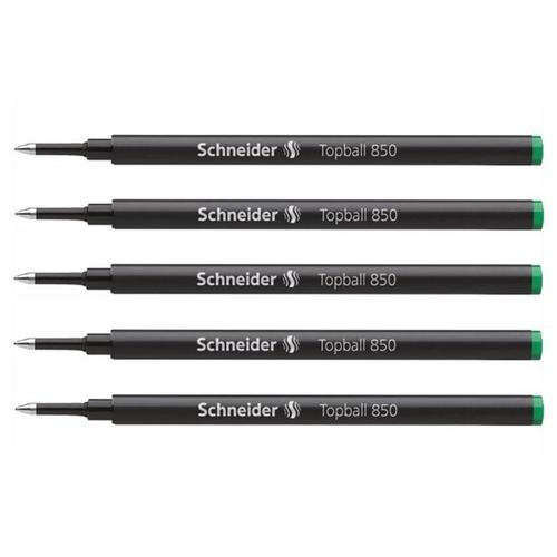 Schneider Lot De 5 Recharges Pour Roller Topball 850 05 Verte