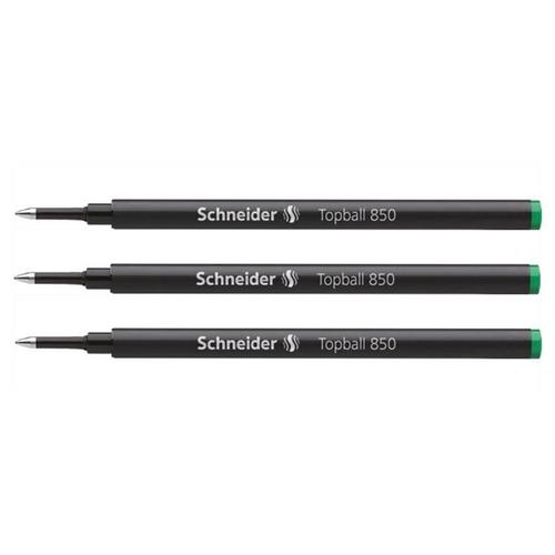 Schneider Lot De 3 Recharges Pour Roller Topball 850 05 Verte