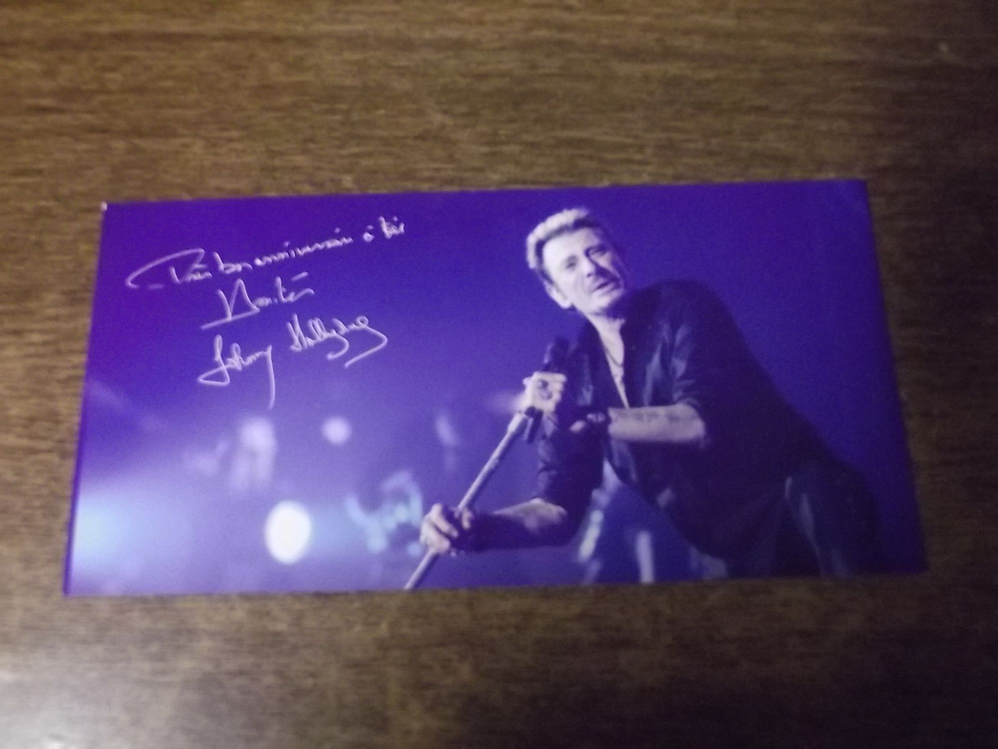 Carte Anniversaire Johnny Hallyday Autographes Rakuten
