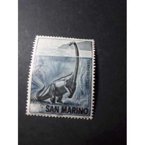 Timbre Dinosaure Sans Marino 1965 Tp12