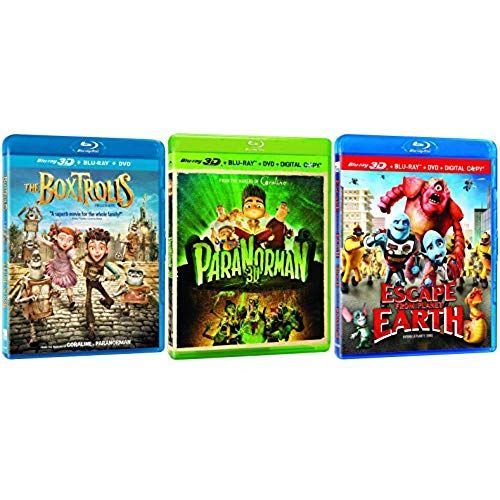 Blu-Ray 3d 3-Pack Eone/Alliance Films [Boxtrolls, Escape From Planet Earth, Paranorman]
