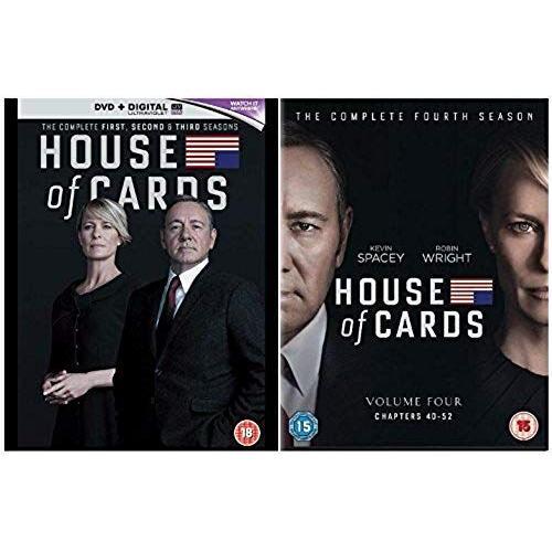 Award-Winning Political Drama - House Of Cards Complete Season 1 2 3 4 Collection - Based On The Novel By Michael Dobbs And The Subsequent Bbc Adaptation Of The Book