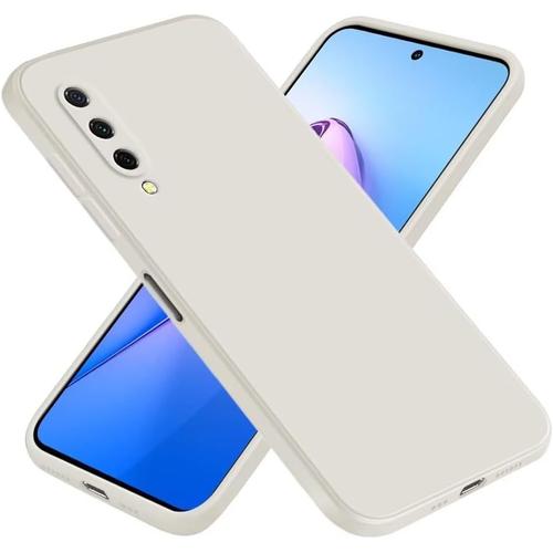 Coque Pour Xiaomi Mi 9 Lite/Xiaomi Mi A3 Lite 6.39"" Inches , Étui En Silicone Tpu Souple - Blanc Antique