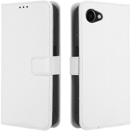 Coque Cuir Pour Orbic Joy Coque Housse Etui Cover,Coque Pour Orbic Joy 4g Rc608l Coque Etui En Cuir Pu Pour Téléphone Portable White