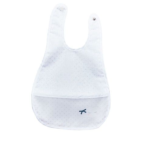 Bavoir Plastifié Miss Fleur De Lune Nuage - Sauthon Baby Deco