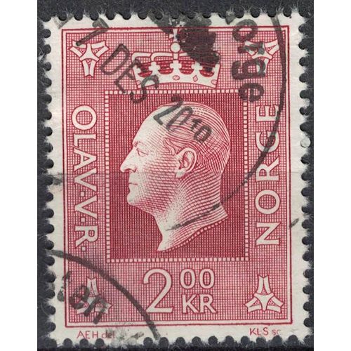 Norvège 1970 Oblitéré Used King Olav V Ancien Roi Rouge Brun Foncé Su