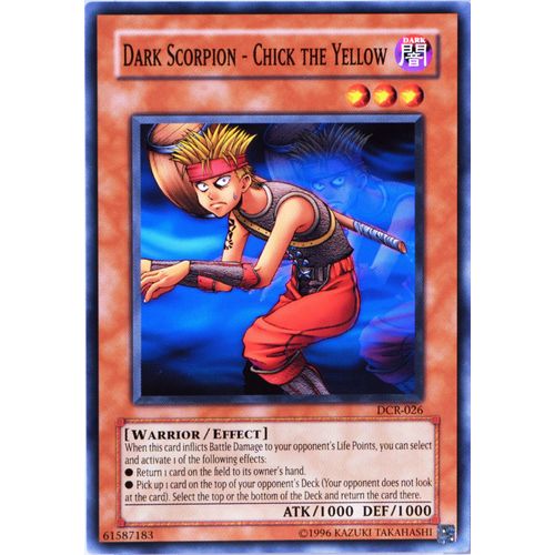 Carte Yu-Gi-Oh Dcr-026 Dark Scorpion - Chick The Yellow (Chick Le Jaune - Scorpion Noir) - Commune Neuf