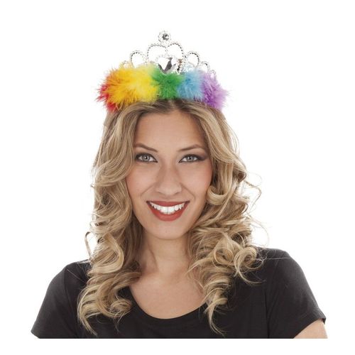 Diadème Couronne Arc-En-Ciel (Taille Unique Adulte)