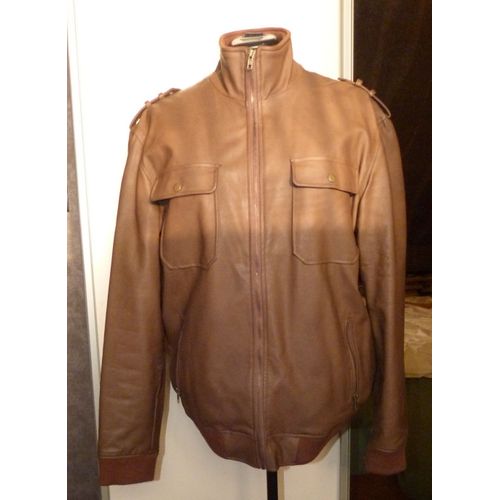 Blouson Homme Marron Taille L (Polyuréthane) Doublure Polyester