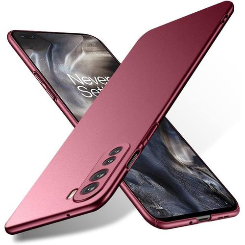 Coque Ultra-Légère Et Anti-Rayures Pour Caméras Oneplus Nord 5g - Texture Givrée Bordeaux