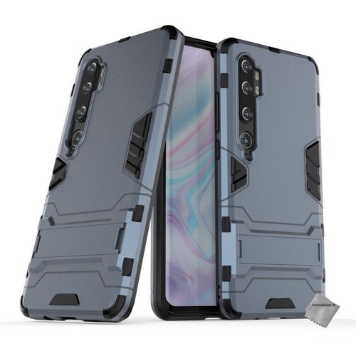Housse Etui Coque Rigide Anti Choc Pour Xiaomi Mi Note 10 + Film Ecran - Bleu Fonce