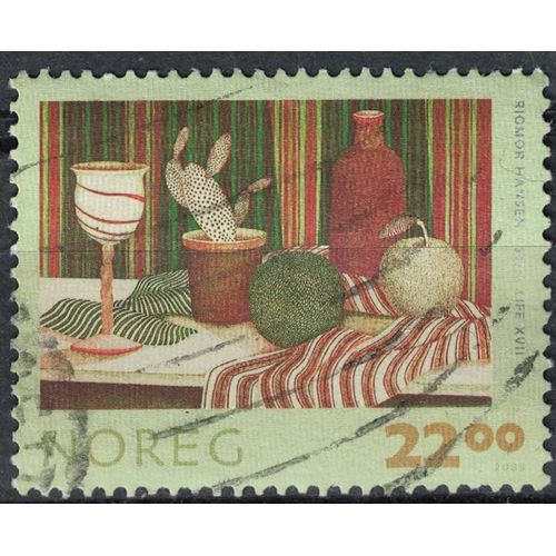 Norvège 2003 Oblitéré Used Graphic Art Design Peinture Verrerie Et Poterie Su