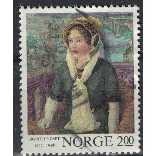 Norvège 1982 Oblitéré Used Écrivain Sigrid Undset Romancière Su