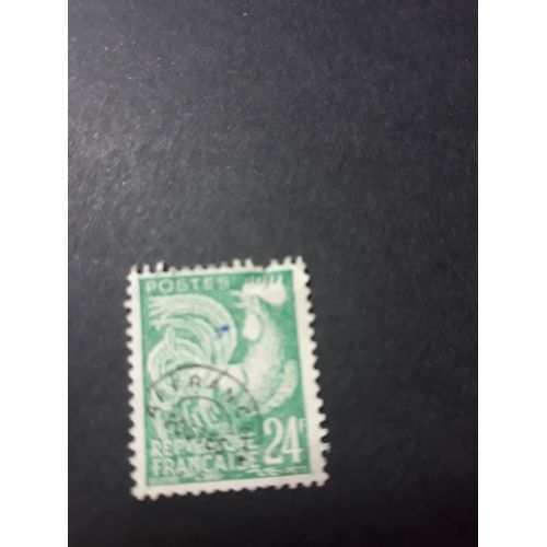Timbre Coq France 24 Francs Tp12