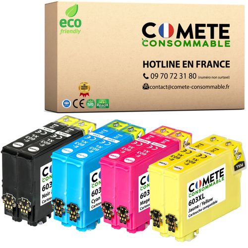 8 Cartouches compatibles EPSON 603XL B2C2M2Y2