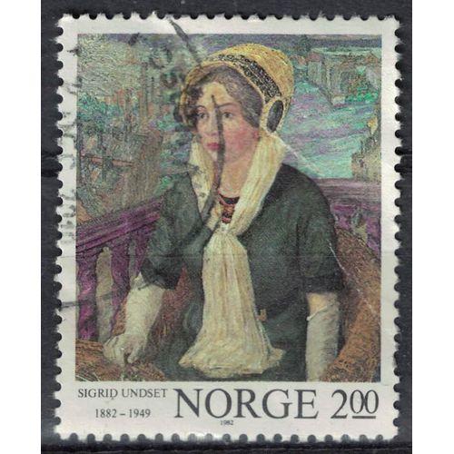 Norvège 1982 Oblitéré Used Écrivain Sigrid Undset Romancière Su