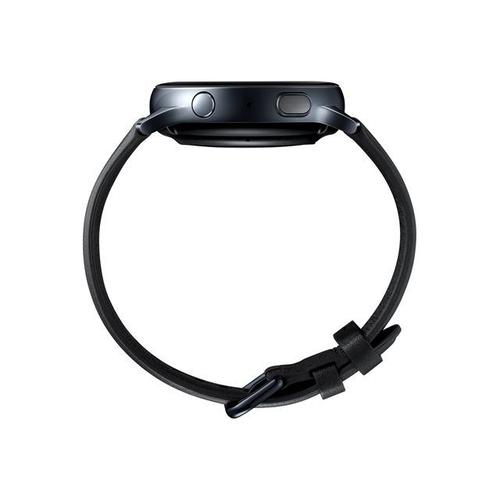 Samsung Galaxy Watch Active 2 - 40 Mm - Acier Inoxydable Noir - Montre Intelligente Avec Bracelet - Cuir - Noir - Affichage 1.2" - 4 Go - Wi-Fi, Lte, Nfc, Bluetooth - 4g - 37 G