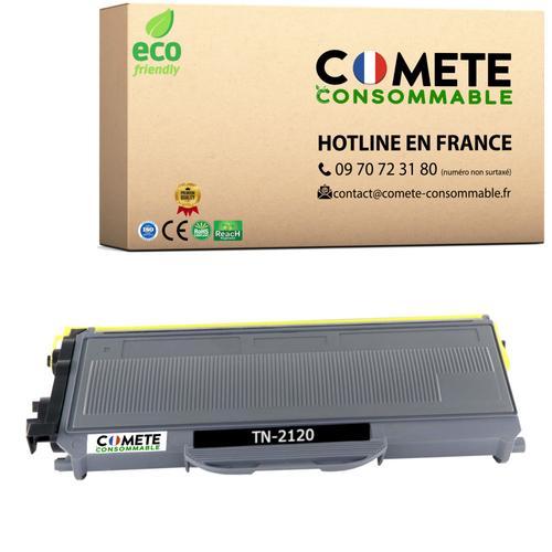 COMETE, Marque française - TN2120 - 1 Toner Noir Compatible avec Brother TN2120 ou TN2110 - pour Imprimantes Brother HL-2140 HL-2150 DCP-7030 DCP-7040 MFC-7320 HL-2170W DCP-7840 MFC-7840W