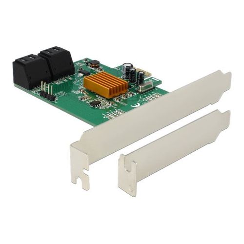 Delock - Contrôleur de stockage - 4 Canal - SATA 6Gb/s - PCIe 2.0 x1