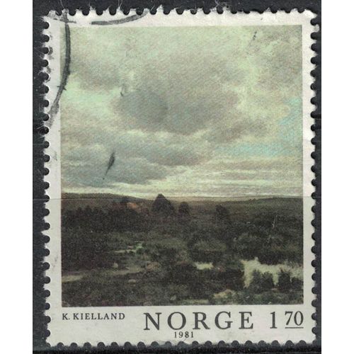 Norvège 1981 Oblitéré Used Paysage Peinture De Kitty Lange Kielland Artiste Peintre Su