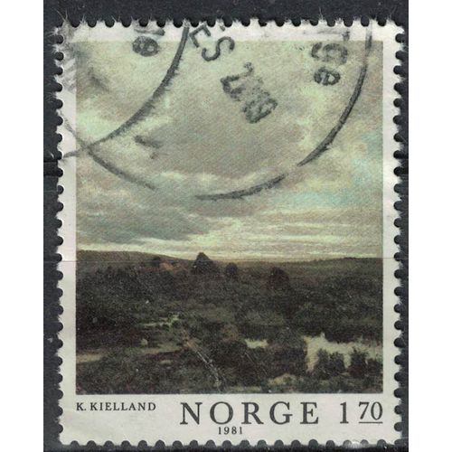 Norvège 1981 Oblitéré Used Paysage Peinture De Kitty Lange Kielland Artiste Peintre Su