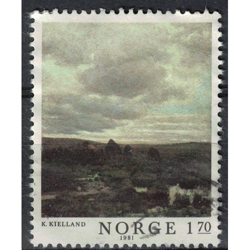 Norvège 1981 Oblitéré Used Paysage Peinture De Kitty Lange Kielland Artiste Peintre Su