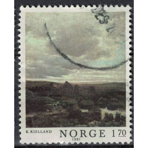 Norvège 1981 Oblitéré Used Paysage Peinture De Kitty Lange Kielland Artiste Peintre Su