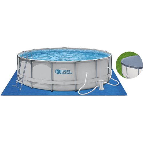 Piscine tubulaire ronde - FETA 4 - Ø 4,57 x 1,22 m - Filtration à cartouche