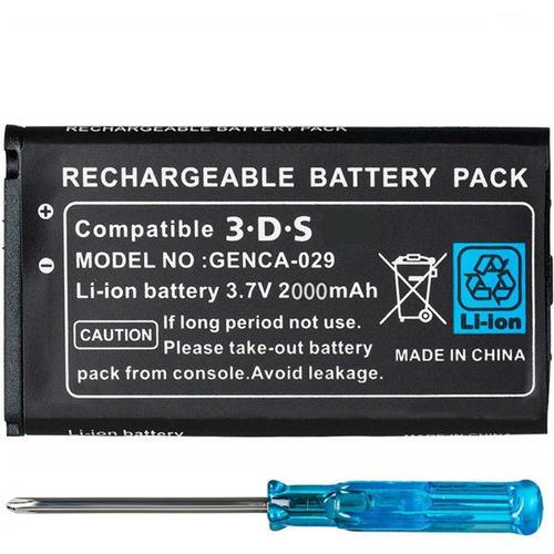 2000mah 3.7v Rechargeable Lithium-Ion Batterie + D'outils Kit Paquet Compatible Avec Nintendo 3ds