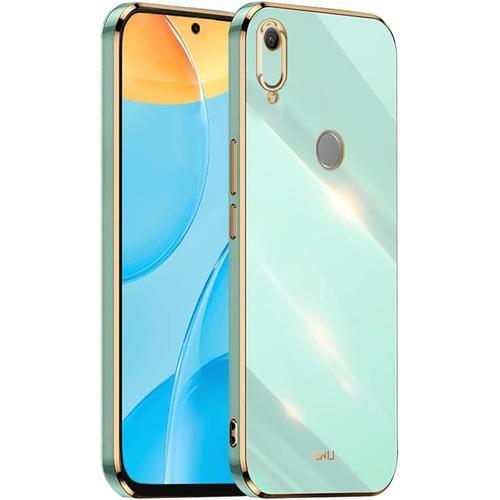 Cadre Galvanisé Coque Pour Huawei Y6 2019 / Y6 Pro 2019 / Honor 8a / Y6s 2019 6.09"" Inches Etui De Protection En Silicone Tpu - Vert