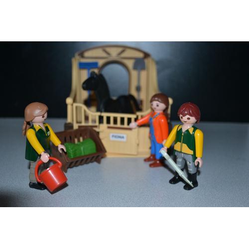 Playmobil Equitation : Écurie/Box - Personnages - Cheval