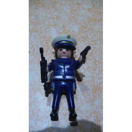 Playmobil Figurine Policière Avec Armes Et Talkie Walkie