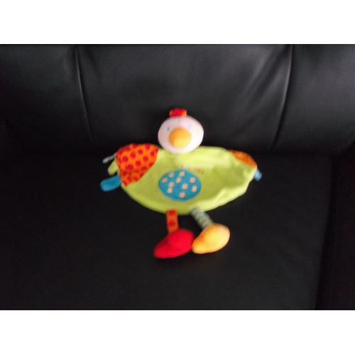 Doudou Plat Poule/Poussin/Oiseau Explorer Baby Sun