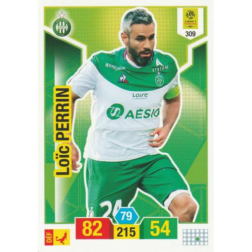 Carte Panini Adrenalyn Xl 2019 / 2020 - Loic Perrin - Sanit Etienne - N° 309