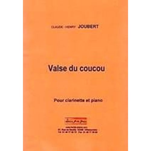 Valse Du Coucou Pour Clarinette Et Piano