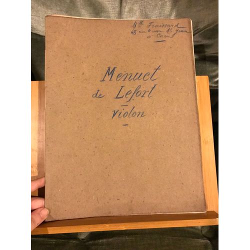 A. Lefort Menuet Pour Violon Et Piano Partition Éditions Leduc