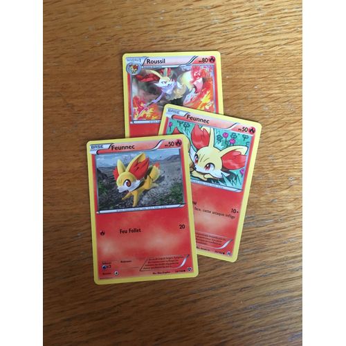 (146) 2x Feunnec + Roussil (Pokemon)