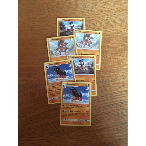 (77) 4x Tiboudet + 2x Bourrinos (Pokemon)