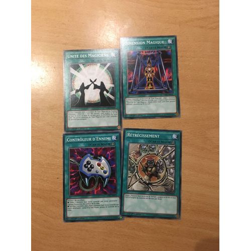 (529) Rétrécissement + Contrôleur D'ennemi + Dimension Magique + Unité Des Magiciens (Yu Gi Oh)