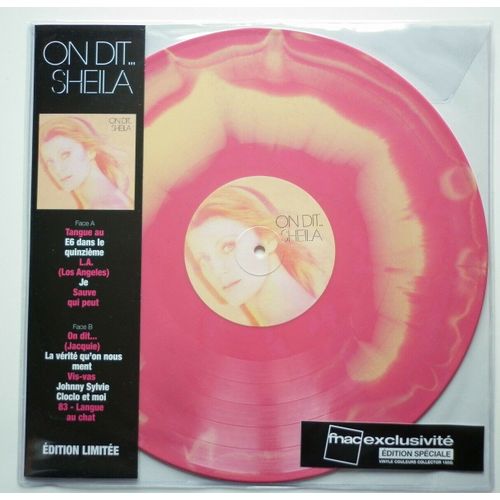 Sheila : " On Dit ... " ## Disque Vinyle 33 Tours Rose Collector 180 Grammes Édition Spéciale Limitée Exclusivité Fnac ( Réédition Exclusive Fnac En Vinyle Rose )