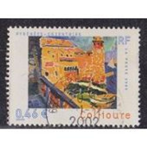 Timbre Oblitéré Collioure Pyrénées Orientales Série Touristique Le Phare De Collioure 2002 N°3497 Y&t