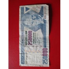 Billet 250000 Lires Turquie