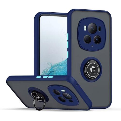 Coque Honor Magic 6 Pro Absorption Chocs Bague 360° Stand Protection Royal Blue