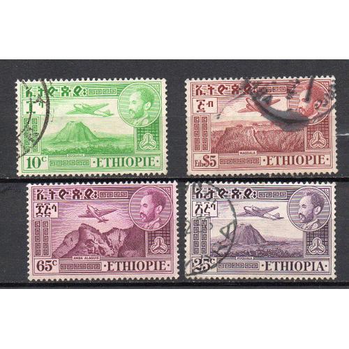 Ethiopie- Lot De 3 Timbres Oblitérés Et 1 Timbre Neuf Poste Aérienne