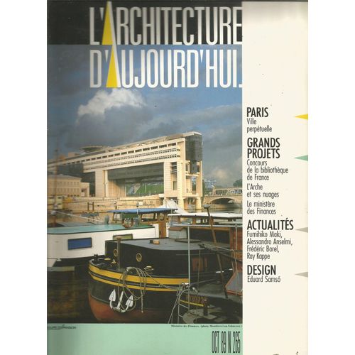 L'architecture D'aujourd'hui 265 Paris Grands Projets Bibliothèque L'arche, Ministère Des Finances