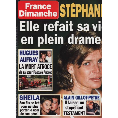France Dimanche / 21-07-2000 N°2812 : Sylvie Vartan (2p) - Michel Sardou (2p) - Eddy Mitchell (2p)