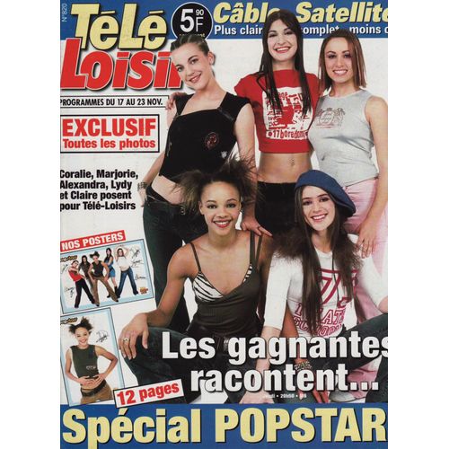 Télé Loisirs / 12-11-2001 N°820 : Sylvie Vartan (1p) - Leonardo Dicaprio / Kate Winslet (2p)