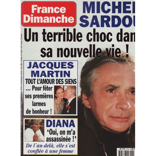 France Dimanche / 02-04-1999 N°2744 : Sylvie Vartan (2p) - Michel Sardou (2p) Francis Cabrel (1,5p)