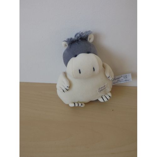 Doudou Cheval Gris Blanc Tiamo